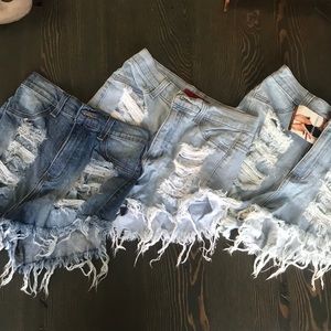 Naked Wardrobe High Waisted Cut off Shorts NWT